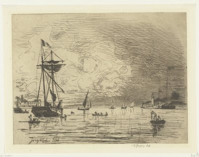 Sortie du port de Honfleur - Johan Barthold Jongkind