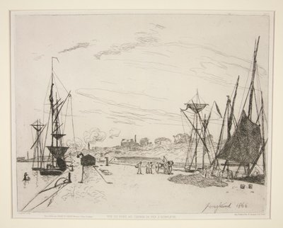 Vue du port au chemin de fer à Honfleur - Johan Barthold Jongkind