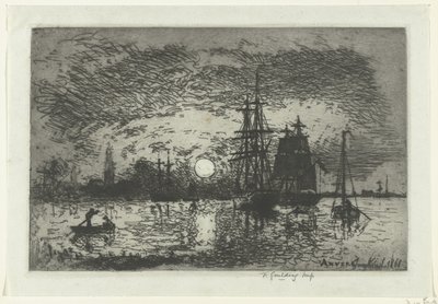 Coucher de soleil au port d