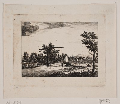Paysage avec pont-levis - Johan Bülow
