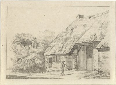 Homme avec une bêche près d