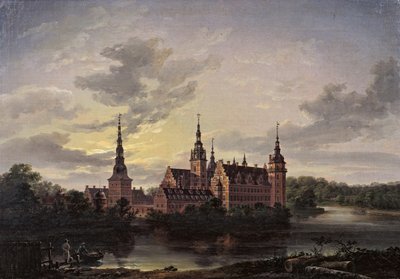 Frederiksborg Slot au clair de lune, 1817 - Johan Christian Dahl