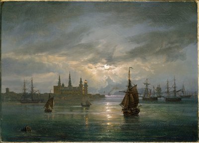 Château de Kronborg au clair de lune - Johan Christian Dahl