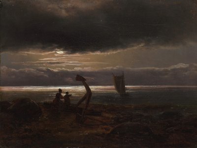 Mère et enfant près de la mer, 1830 - Johan Christian Dahl
