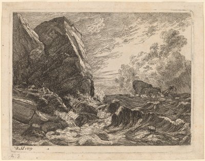 Côte norvégienne pendant une tempête - Johan Christian Dahl