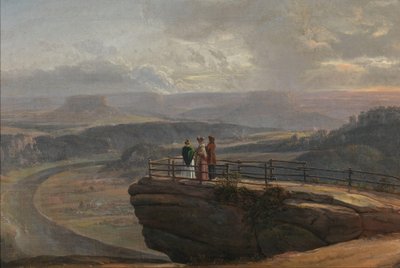 Norvégien :  Fra Bastei Vue de Bastei - Johan Christian Dahl