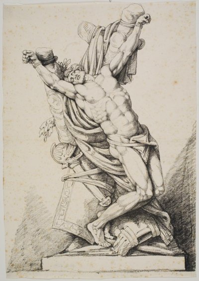 Guerrier nu attaché à un arbre (Spartacus ?) - Johan Christoph Petzold