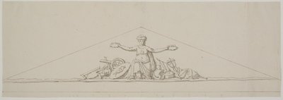 Esquisse pour un fronton, symbolisant la prospérité - Johan Christoph Petzold