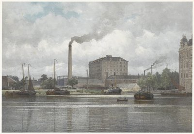 La raffinerie de sucre de la firme vom Rath à la Buitensingel, Nassaukade à Amsterdam - Johan Conrad Greive