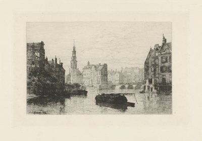 Vue de la tour de la Monnaie à Amsterdam - Johan Conrad Greive