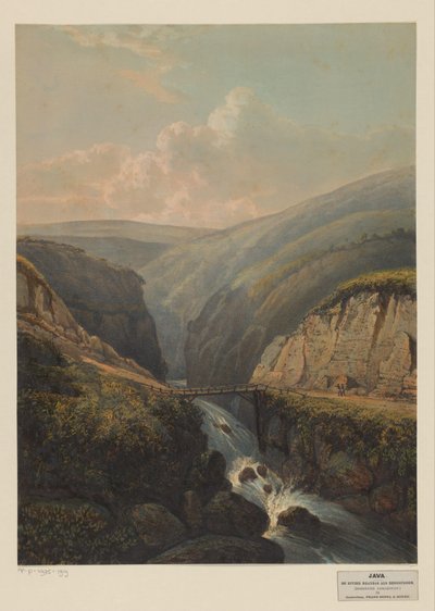 Vue sur la rivière Brandas à Java - Johan Conrad Greive