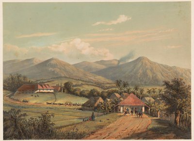 Vue de la route entre Buitenzorg et Preanger (La grande route de Buitenzorg aux régences de Preanger) - Johan Conrad Greive