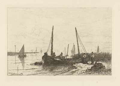 Vue sur le Zuiderzee près de Spakenburg - Johan Conrad Greive