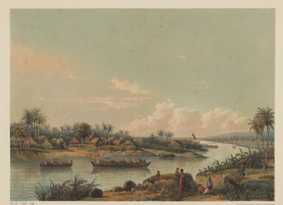Vue sur la rivière Solo à Java - Johan Conrad Greive