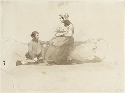 Femme sur un tronc d