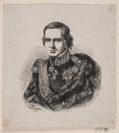 Militaire inconnu avec étoile de grand-croix suédoise - Johan Frederik Rosenstand