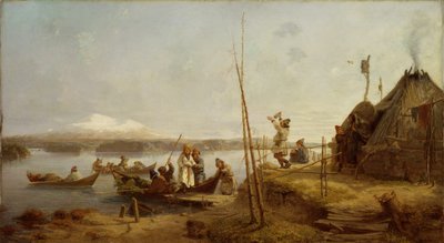 Retour de noces au lac Hornavan - Johan Fredrik Hockert