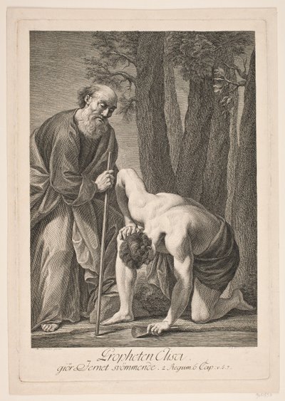 Le prophète Élisée fait flotter le fer - Johan Georg Preisler
