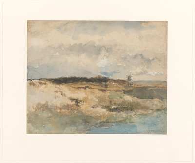 Vue sur le Dekkersduin près de La Haye - Johan Hendrik Weissenbruch (signed by artist)