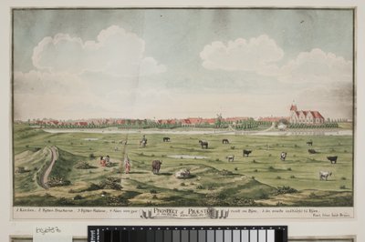 Prospekt af Præstø - Johan Jacob Bruun