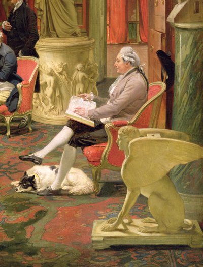 Charles Townley et ses amis dans la galerie Towneley, détail de Charles Townley (détail) - Johan Joseph Zoffany