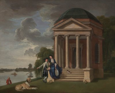 David Garrick et sa femme près de son temple à Shakespeare, Hampton - Johan Joseph Zoffany RA