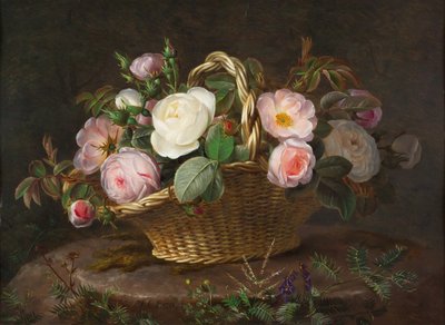 Panier avec des fleurs, vers 1843 - Johan Laurentz Jensen