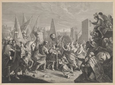 Triomphe de David après le combat avec Goliath - Johan Martin Preisler
