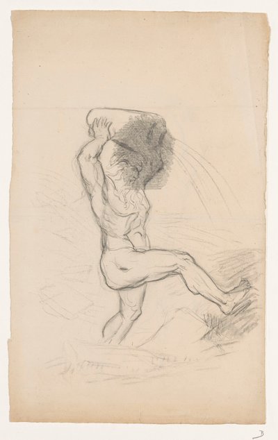 Homme barbu versant une cruche - Johan Michaël Schmidt Crans