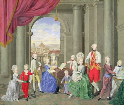 La famille de Pierre Léopold, grand-duc de Toscane (1747-92), plus tard Léopold II, empereur romain germanique, vers 1782 - Johan Moll