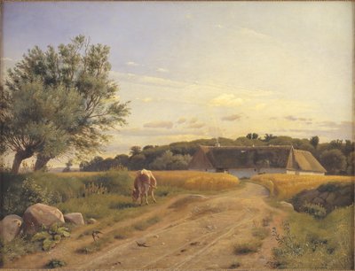 Une ferme à Lodskov près du manoir de Vognserup, Zélande - Johan Thomas Lundbye