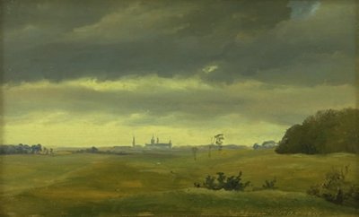 Vue de Frederiksborg depuis Hestehaven - Johan Thomas Lundbye