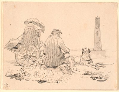 Le colporteur et son chien - Johan Thomas Lundbye