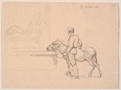 Un homme avec un âne près d