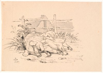 Les cochons - Johan Thomas Lundbye