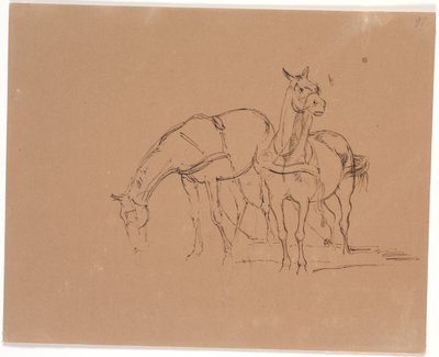 Attelage de chevaux - Johan Thomas Lundbye