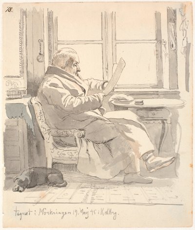 Portrait du grand-père de J. Th. Lundbye, conseiller de justice et percepteur E. Bonnevie - Johan Thomas Lundbye