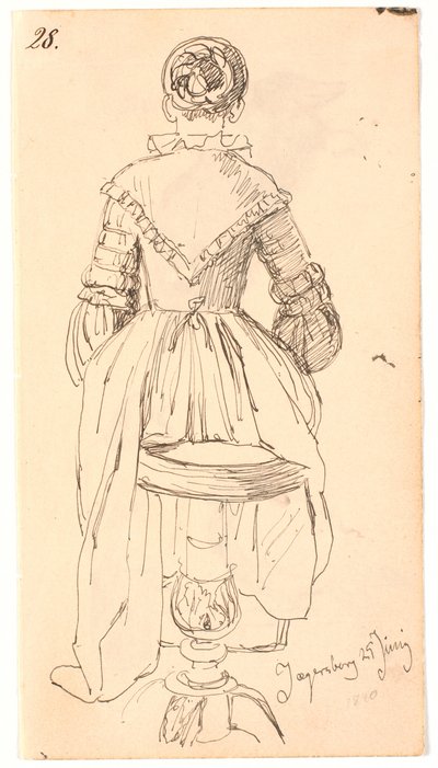 Femme assise de dos - Johan Thomas Lundbye