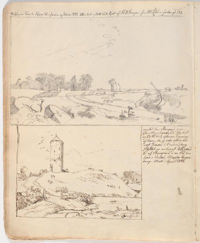 Paysage de Zélande, dessiné sur la page 16 f.o. - Johan Thomas Lundbye