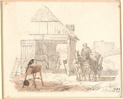 La pie. Illustration pour "Fables pour enfants" de Kaalund. Voir commentaire du catalogue des archives. - Johan Thomas Lundbye