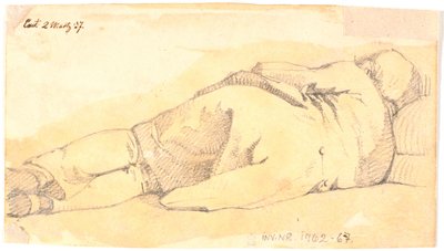 Homme endormi, vu de dos - Johan Thomas Lundbye