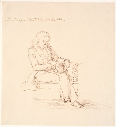 Thorvaldsen assis sur un canapé - Johan Thomas Lundbye