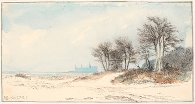 Vue de Kronborg depuis la côte nord de Helsingør - Johan Thomas Lundbye