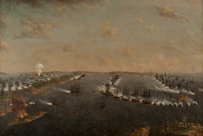 Première bataille russo-suédoise de Rochensalm le 24 août 1789, vers 1790 - Johan Tietrich Schoultz