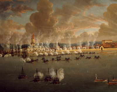 La flotte suédoise de Gustav III assiégeant Frederikshavn, 20 mai 1790 - Johan Tietrich Schoultz