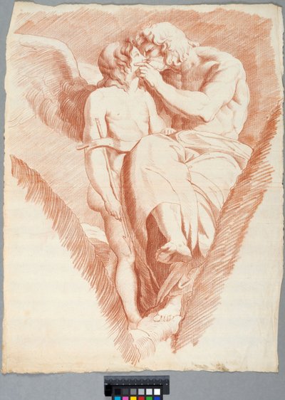 Akademiezeichnung. Raffaels "Jupiter küsst Amor" in der Loggia der Villa Farnesina in Rom - Johan Tobias Sergel