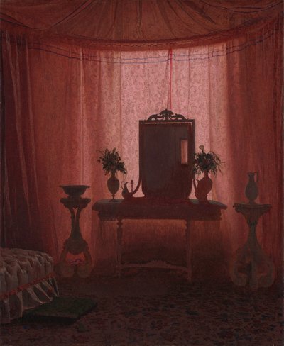 Une chambre à coucher dans le palais de Bernstorff près de Copenhague, ca. 1845 - Johan Vilhelm Gertner