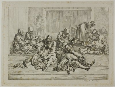 Tonte des moutons - Johann Adam Klein