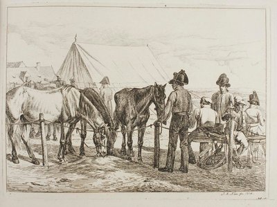 Soldats dans un camp militaire - Johann Adam Klein