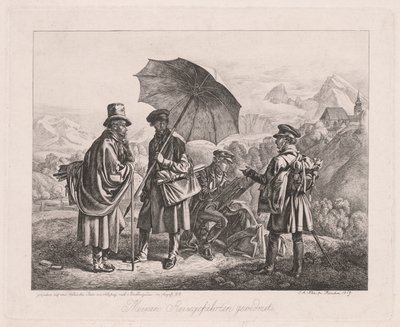 Les artistes en voyage, 1819 - Johann Adam Klein
